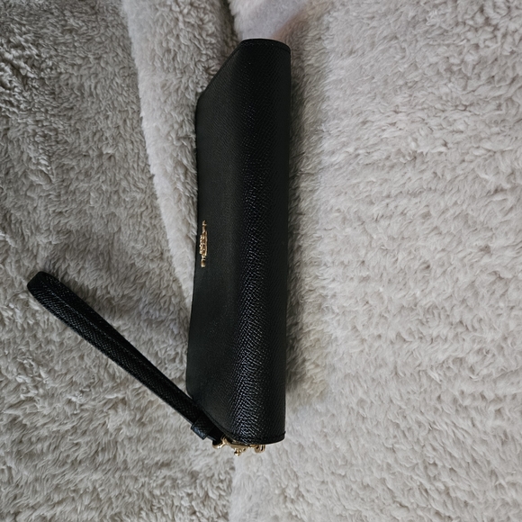 Coach Black Wristlet with Gold Accents - Picture 5 of 7